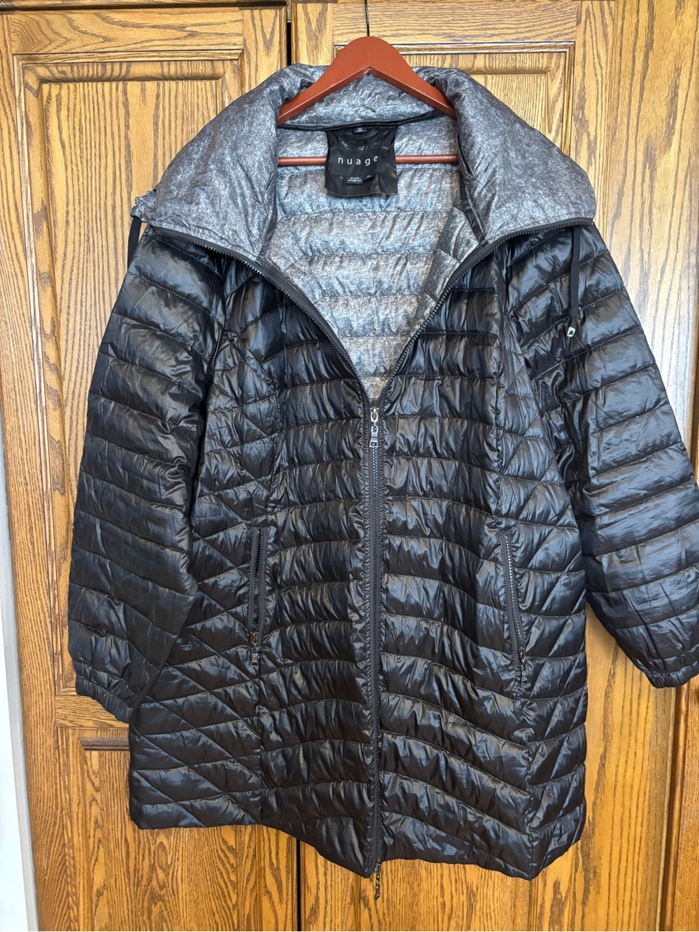 Nuage Women's Black Quilted Lightweight Puffer Coat size 2X
